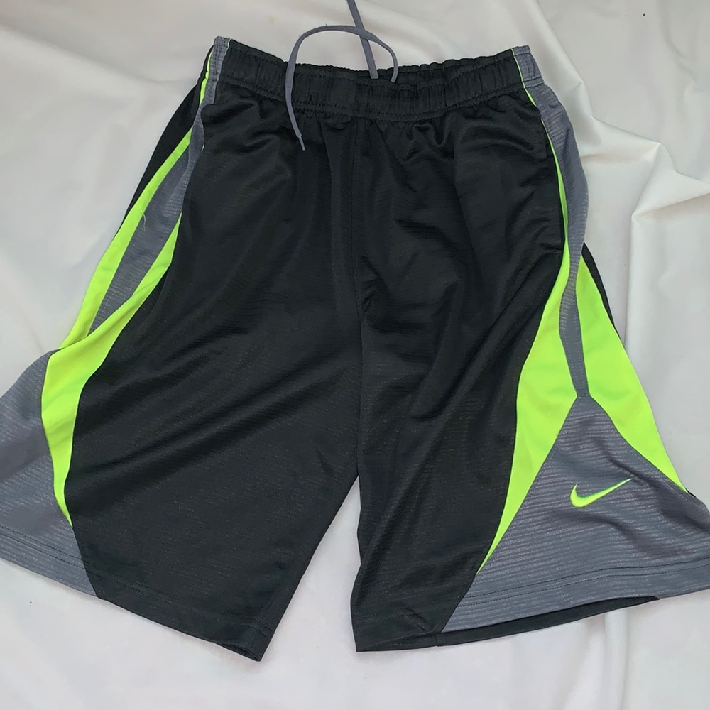 Large neon & grey Nike dri fit shorts